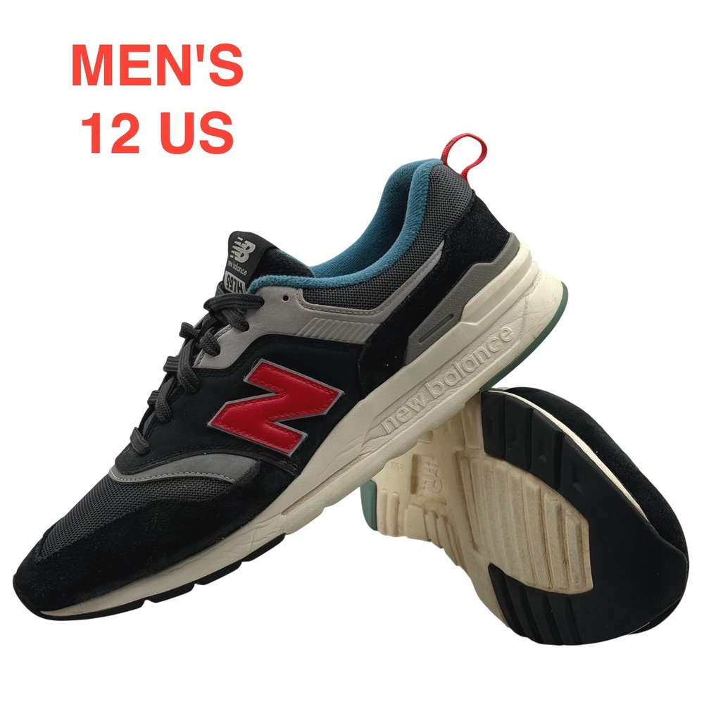 New Balance 997H Black Red Grey Mens Size 12 D CM997HAI Lifestyle Shoes Retro